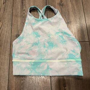Women’s Lululemon green marbled sports bra size 4